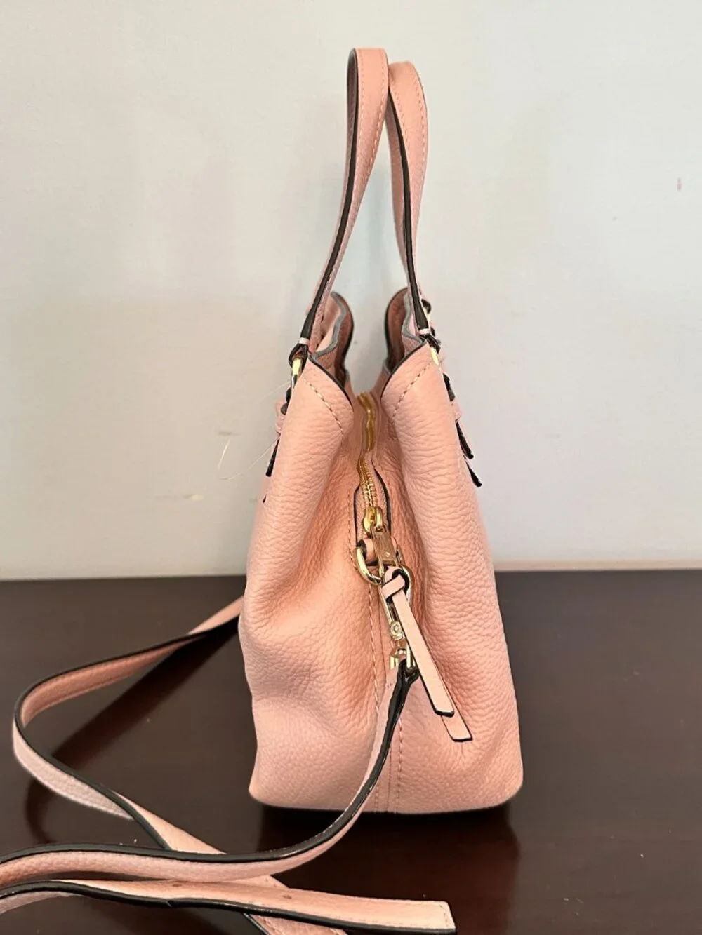 New Kate Spade Pink Leather Jackson Street Medium Octavia Shoulder Crossbody Bag